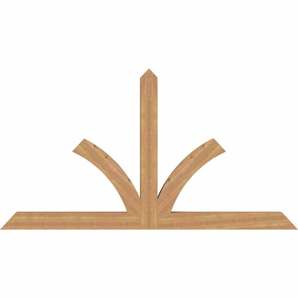 Ekena Millwork Richland Timber Gable Bracket, Western Red Cedar, 96"W x 52"H x 5 1/2"D x 5 1/2"F, 13/12 Pitch GBW096X52X0606RIC00SWR - main
